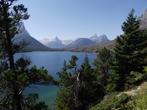 sun point by st marys in glacier national park