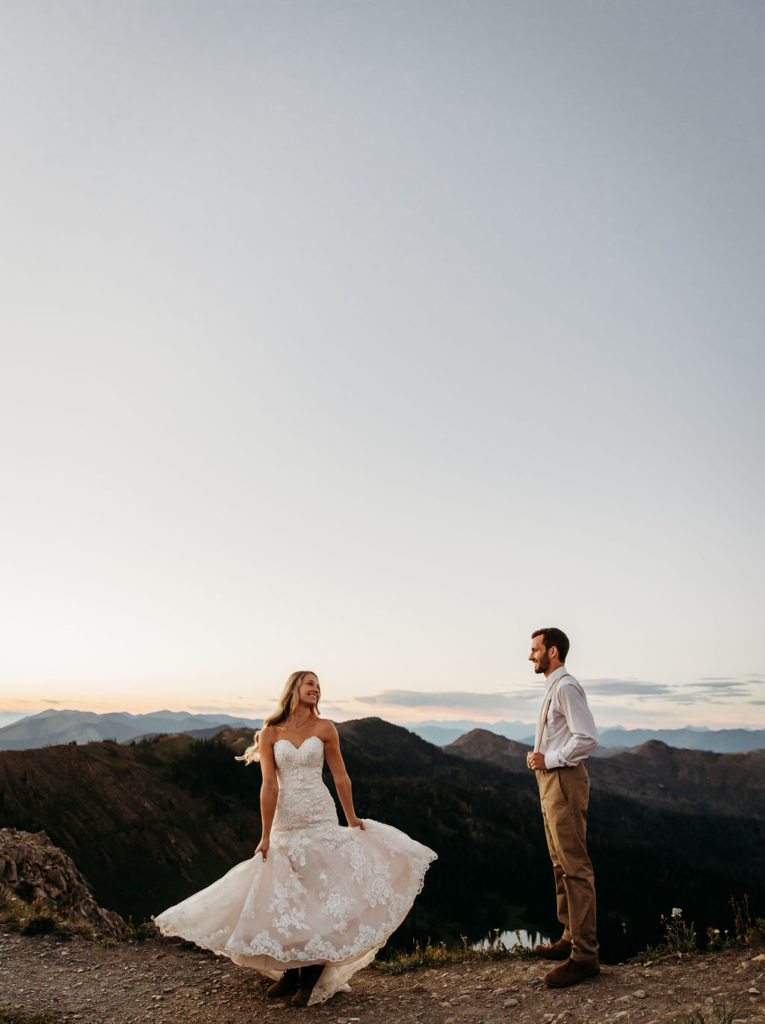 Intimate wedding in the mountains