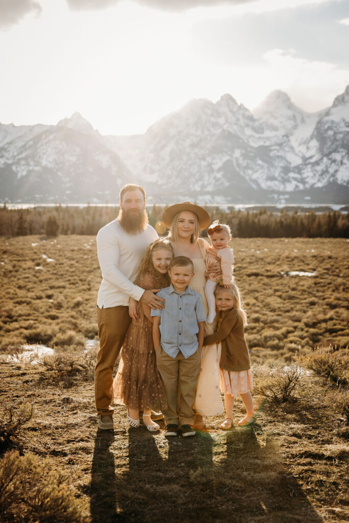 Family photo session in The Grand Tetons