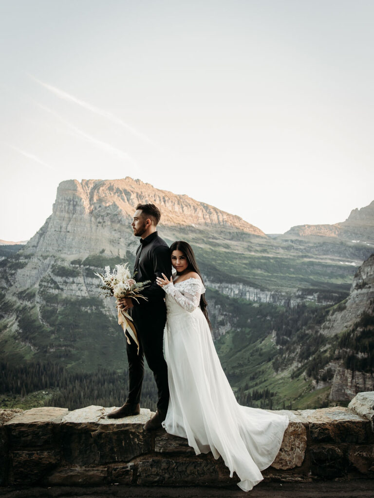 Big Bend on Going-to-the-Sun Road wedding at Glacier National Park