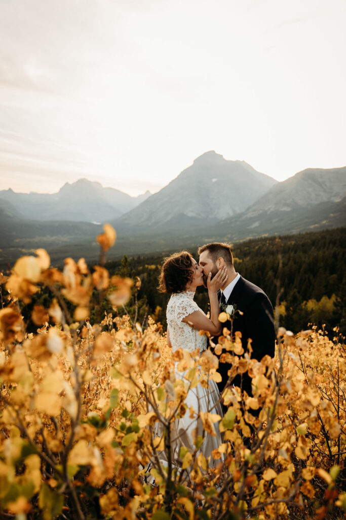 Pray Lake by Two Medicine elopement wedding at Glacier National Park