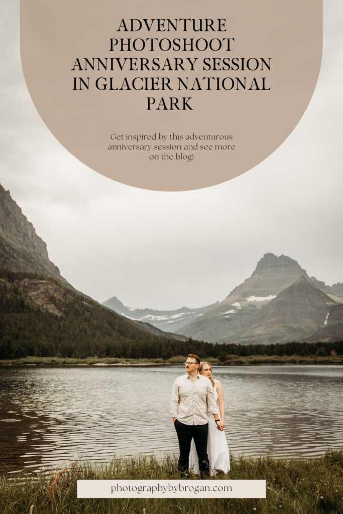 Couples adventurous anniversary couples photo session in Big Bend of Glacier National Park