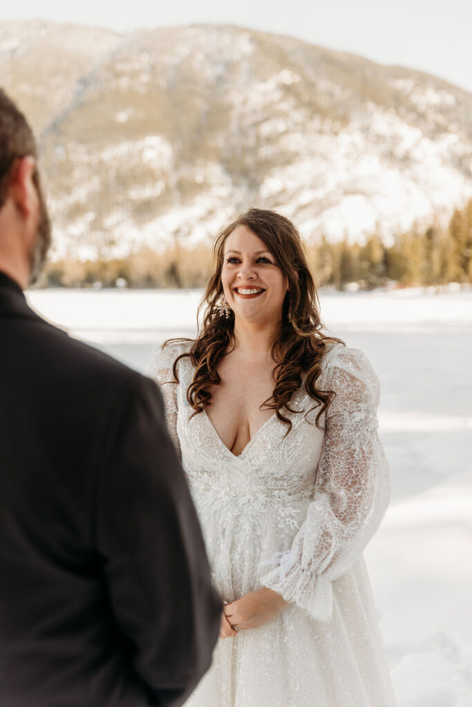 Winter elopement in Glacier National Park captured by Photography by Brogan - Glacier National Park Photographer