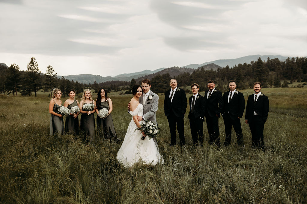 Wedding party photos from a Summer Star Ranch wedding captured by Photography by Brogan - Montana Wedding Photographer