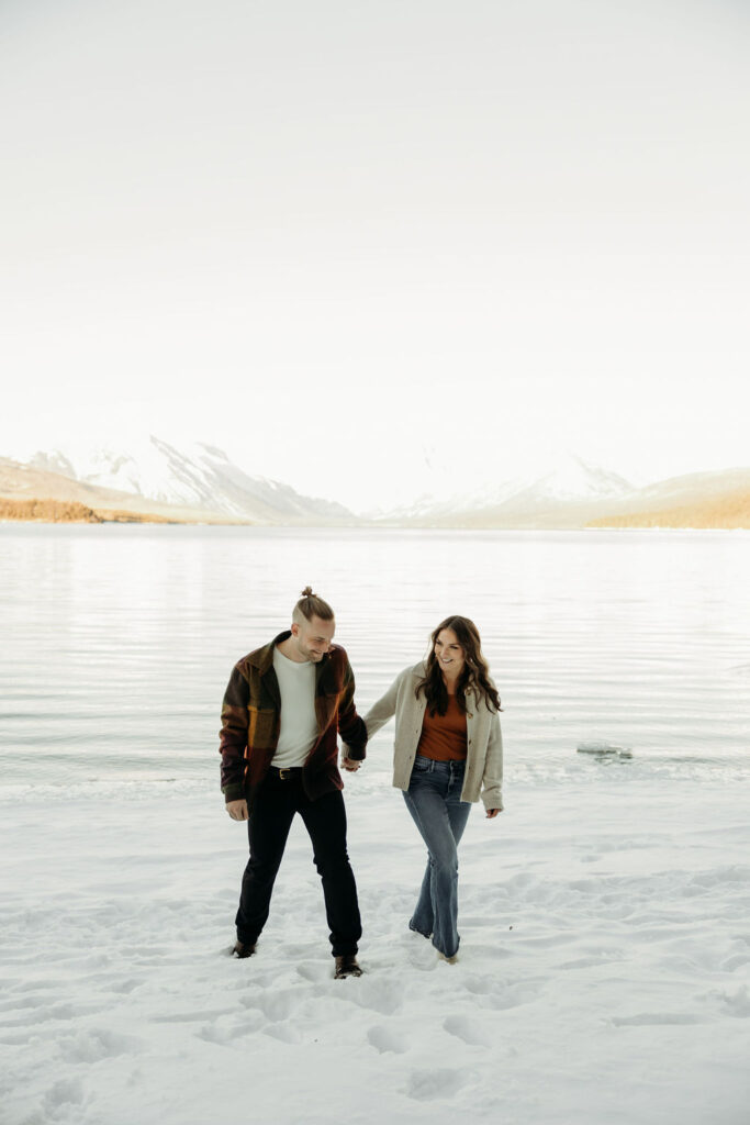 intimate photos of couples at lake mcdonald
