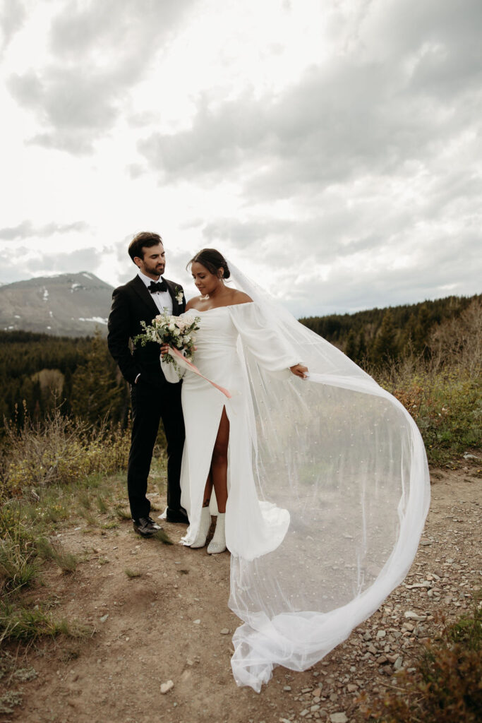 an elopement photoshoot in glacier national park
