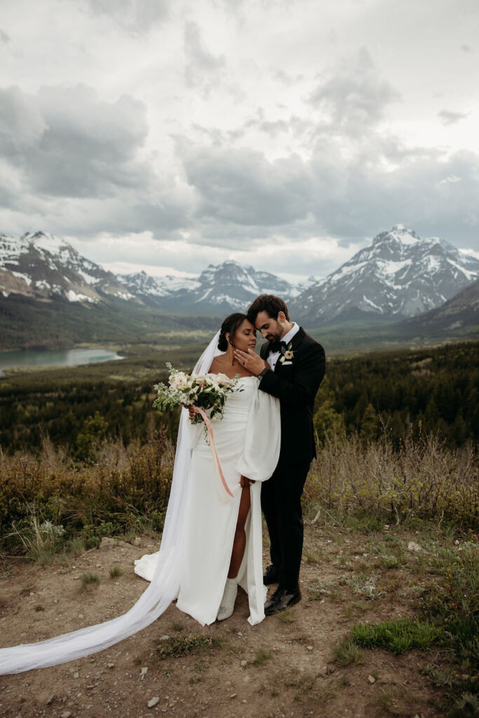 an elopement photoshoot in glacier national park