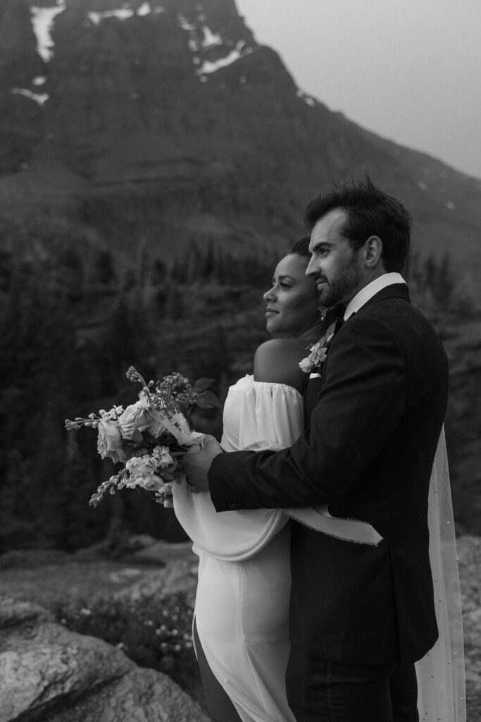 a destination photoshoot for glacier national park wedding
