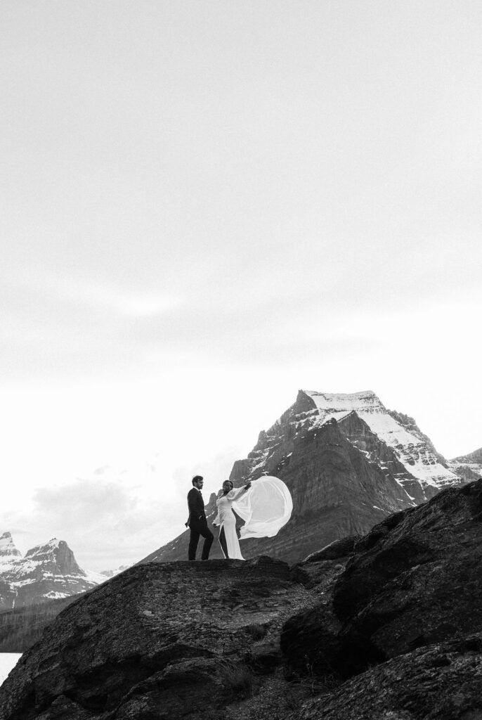 an elopement photoshoot in glacier national park
