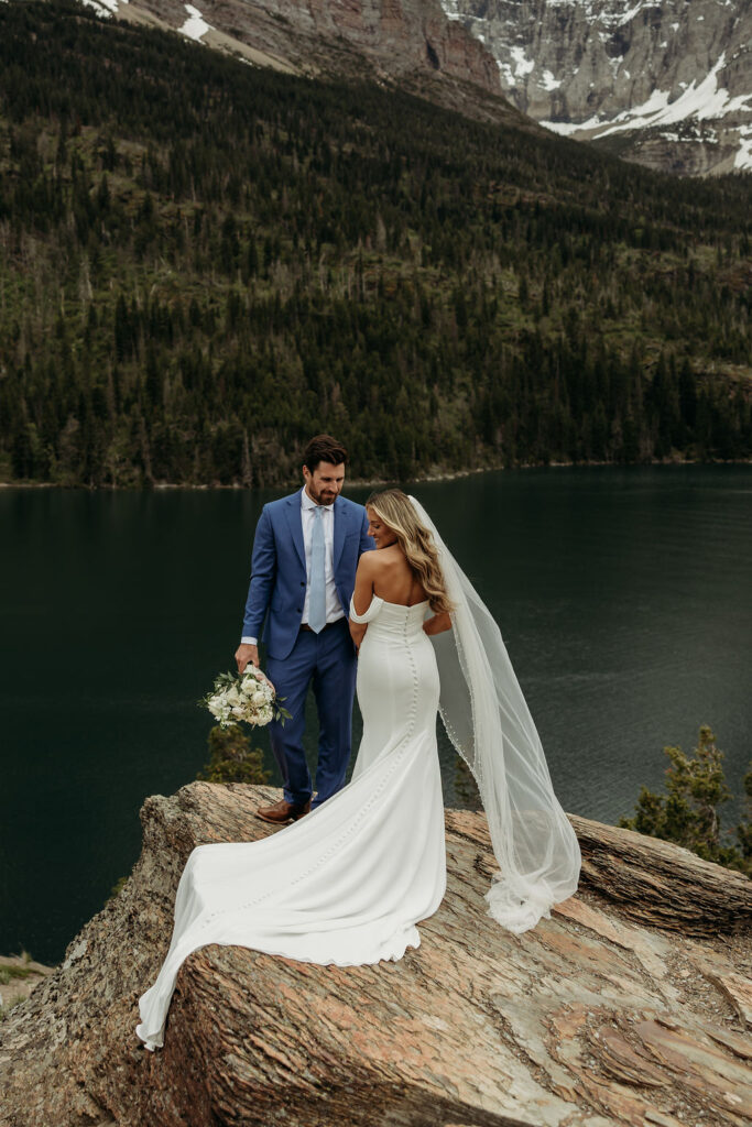 a destination elopement in glacier national park
