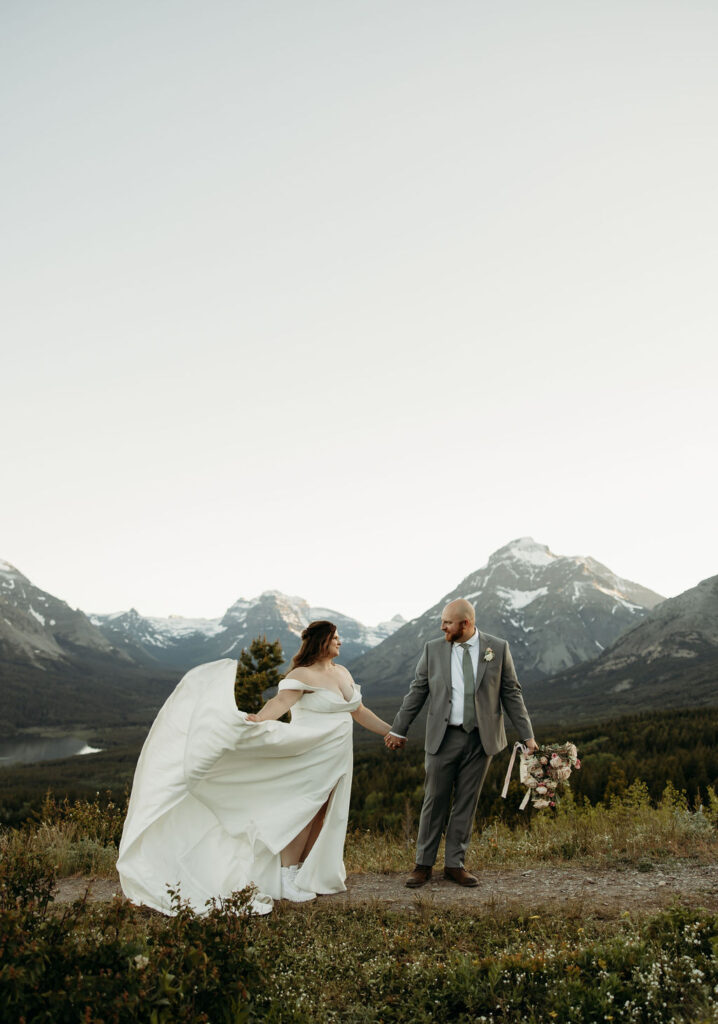 an adventurous elopement in glacier national park
