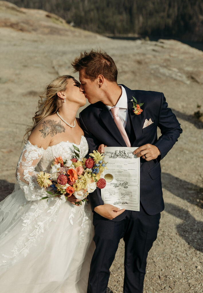 an adventure elopement photoshoot