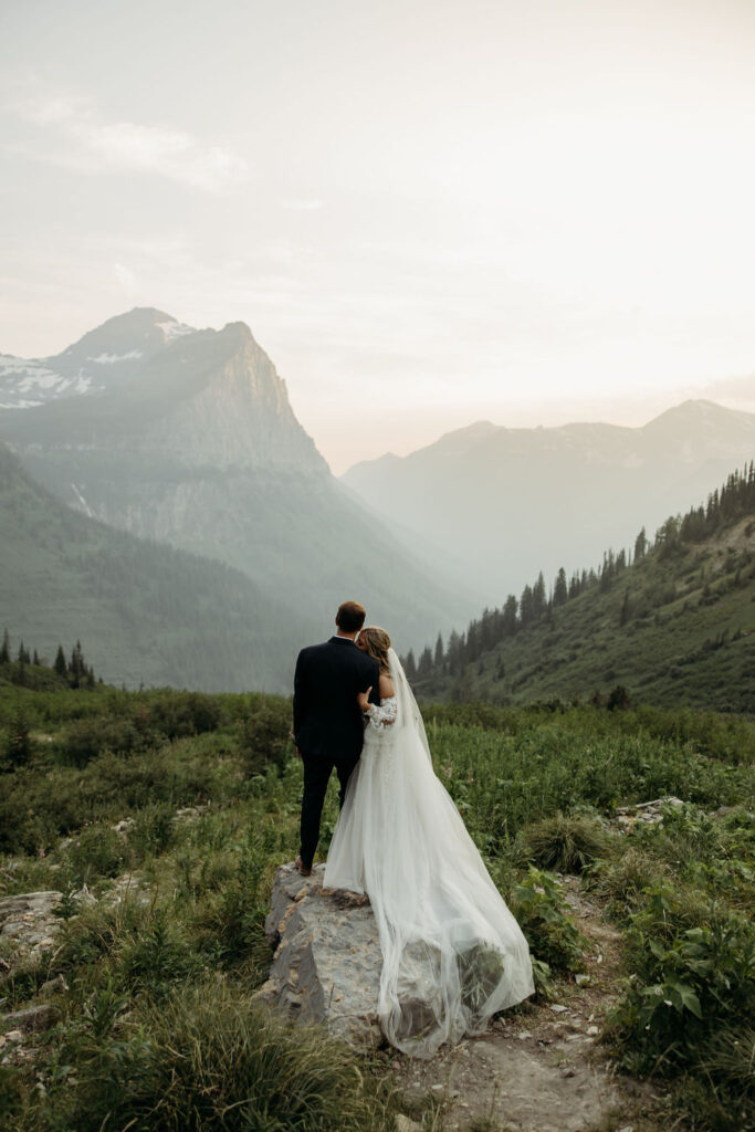 wedding photos at going to the sun road