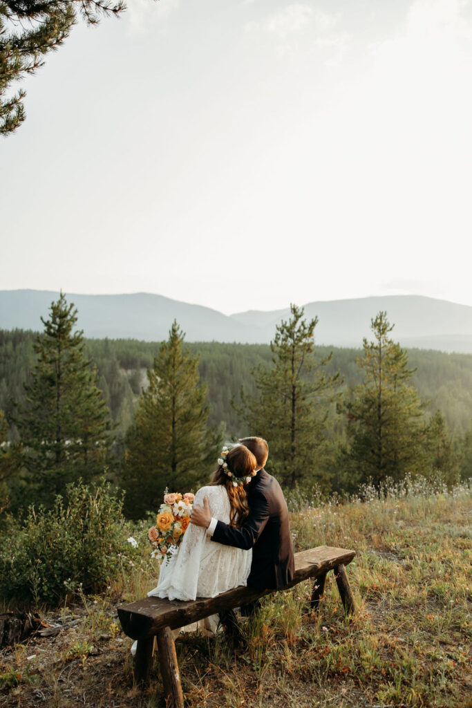 couple taking elopement photos
