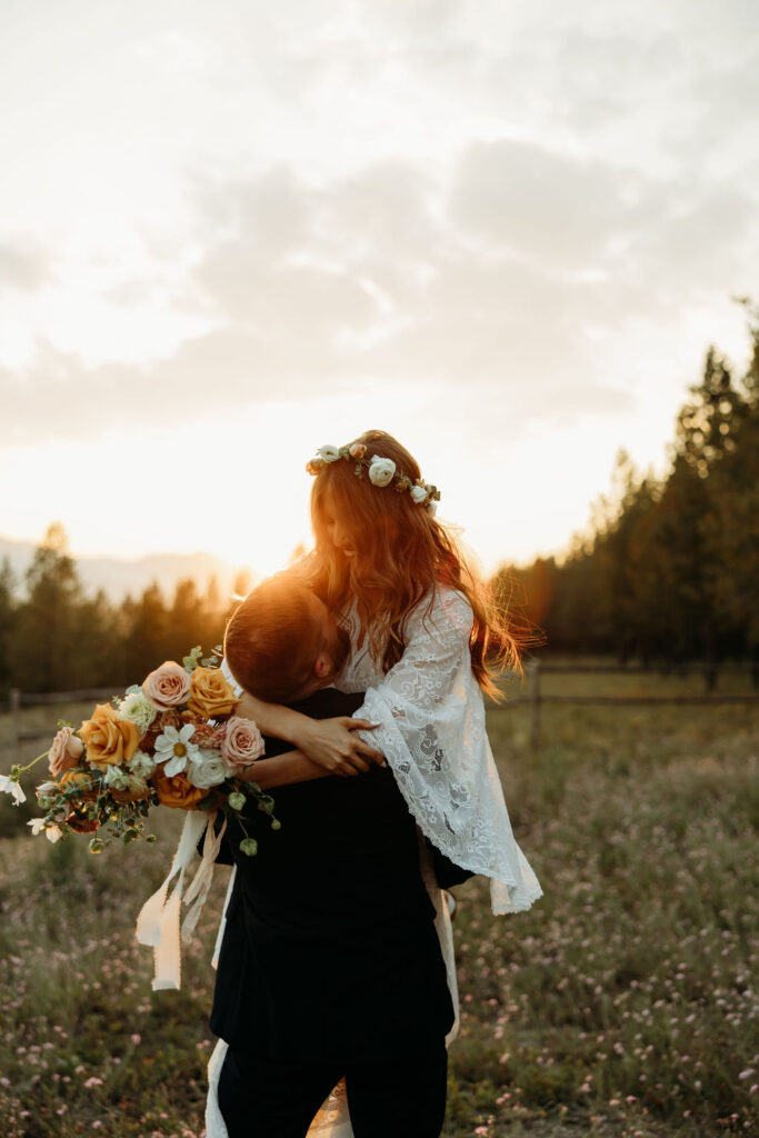 an outdoor elopement photoshoot in montana