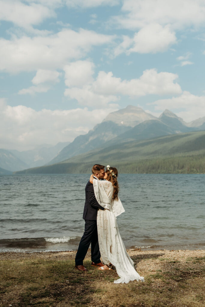 couple taking elopement photos