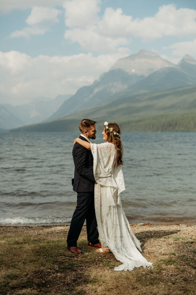 couple taking elopement photos
