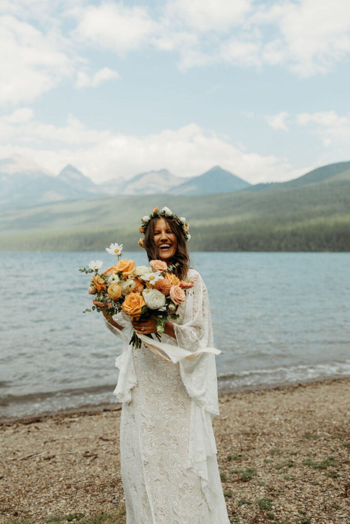 couple taking elopement photos
