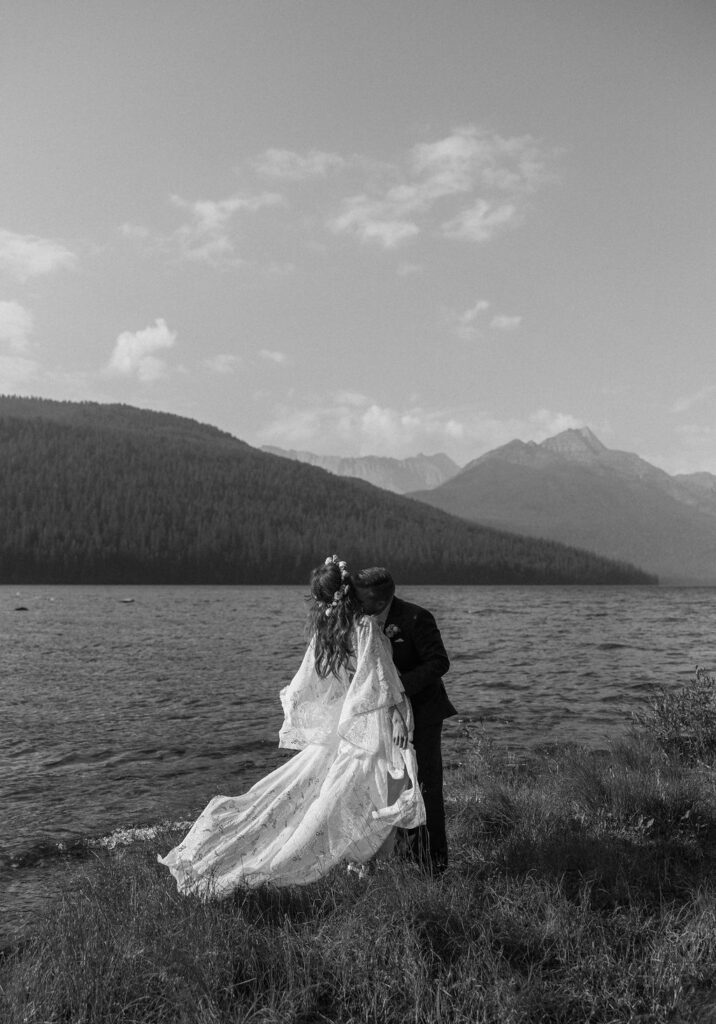 couple taking elopement photos
