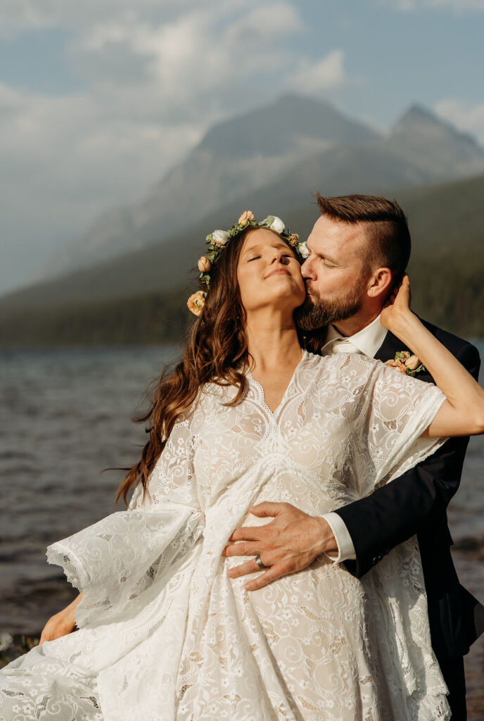 couple taking elopement photos
