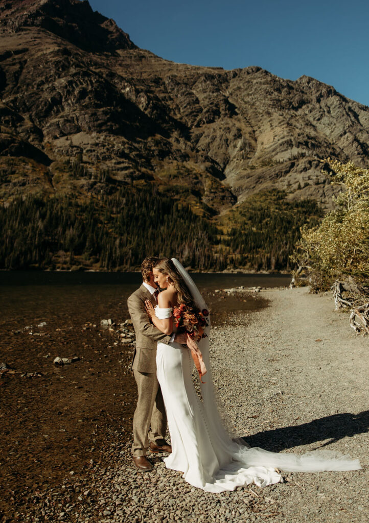 an outdoor elopement during fall
