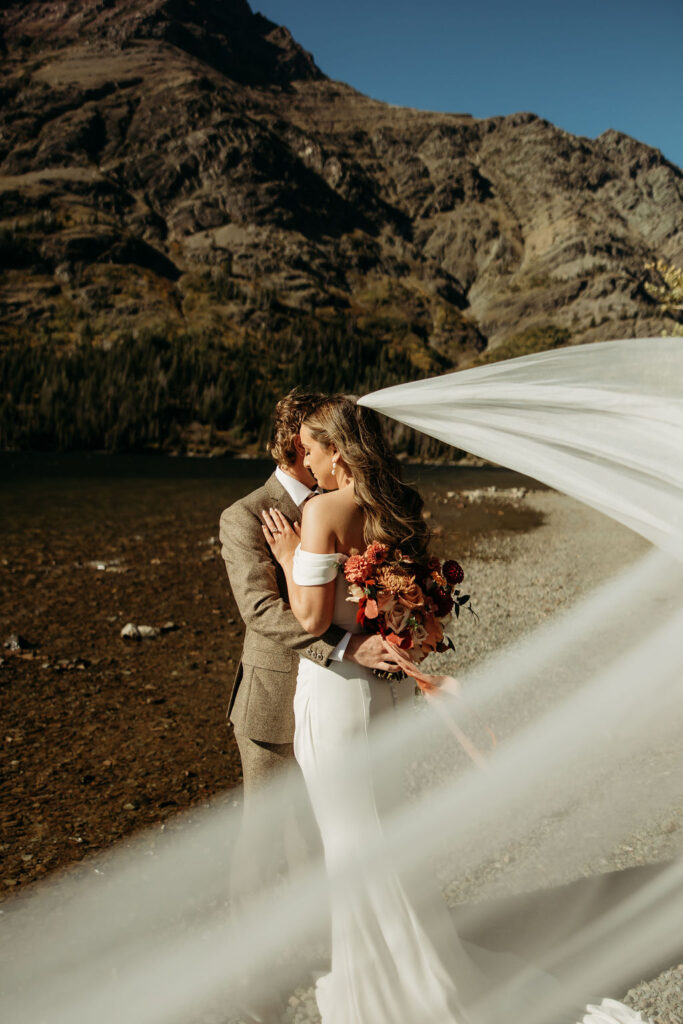 an outdoor elopement during fall
