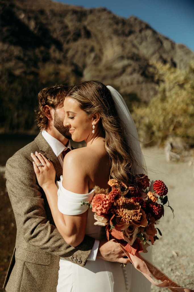 an outdoor elopement during fall
