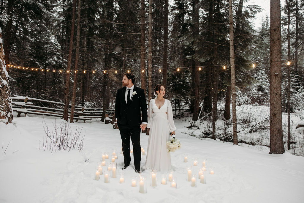 couple taking elopement photos
