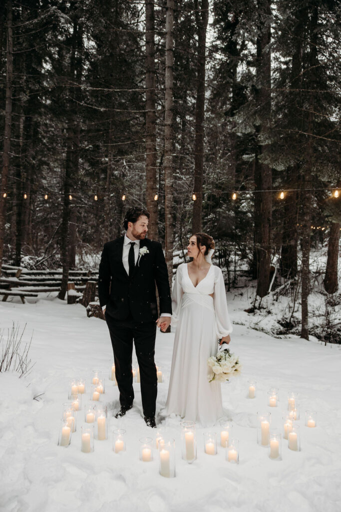 couple taking elopement photos
