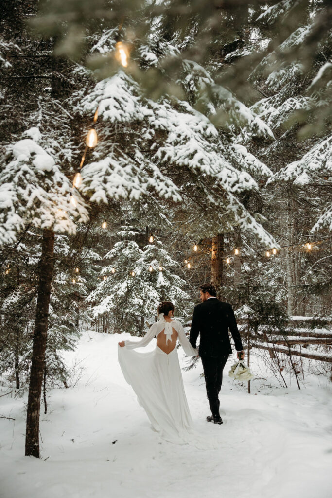 a montana elopement during winter