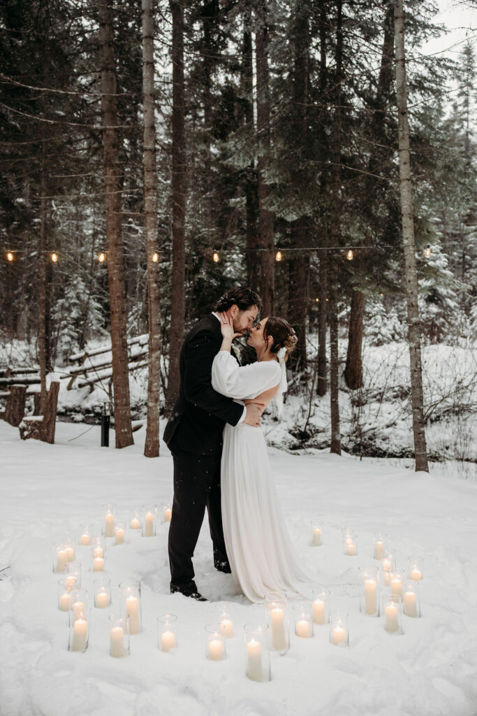 couple taking elopement photos
