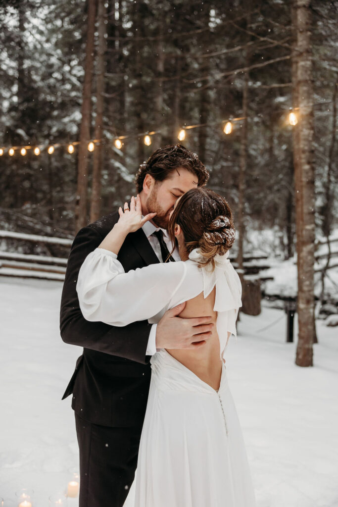 couple taking elopement photos
