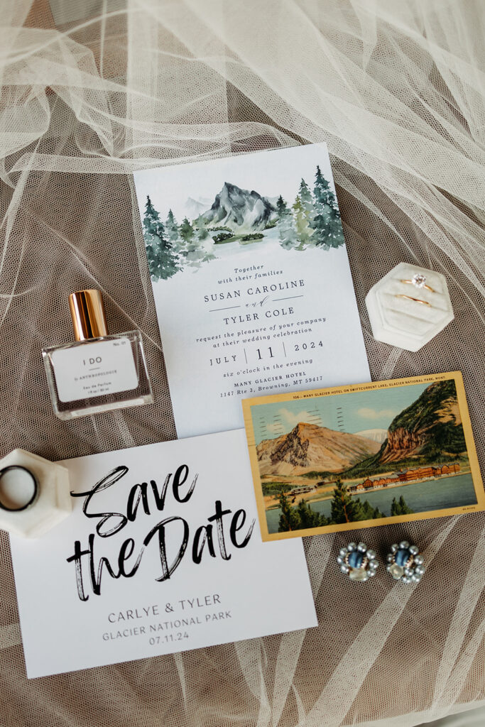 montana elopement wedding detail photos