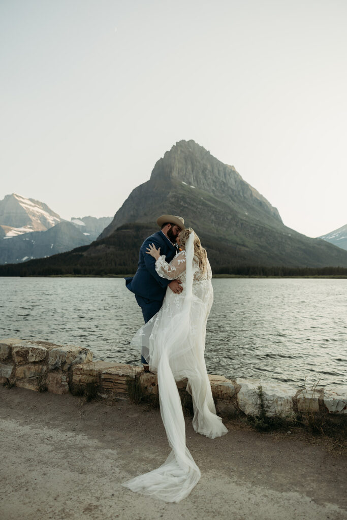 a glacier national park elopement photos
