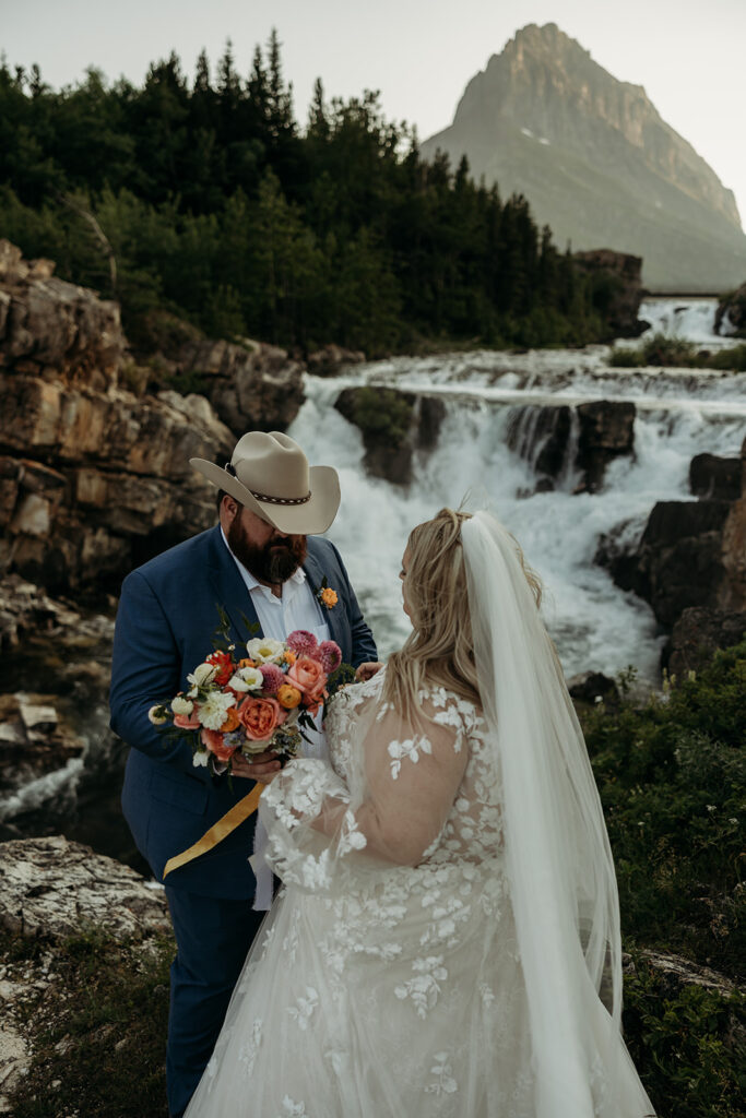 a glacier national park elopement photos