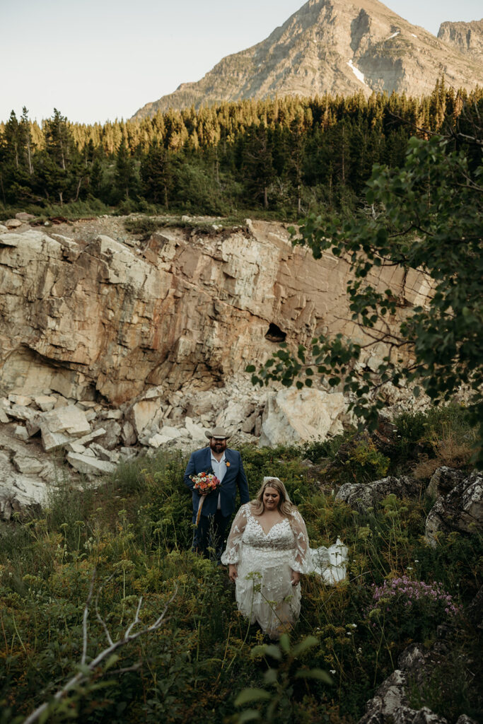 a glacier national park elopement photos
