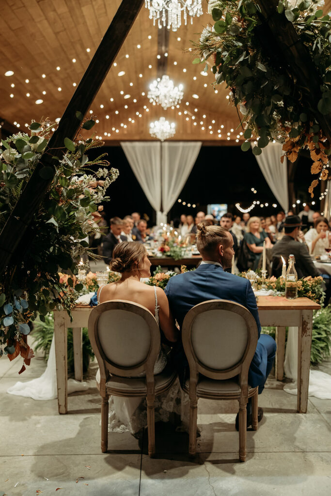 Bride and groom during their Montana wedding day.