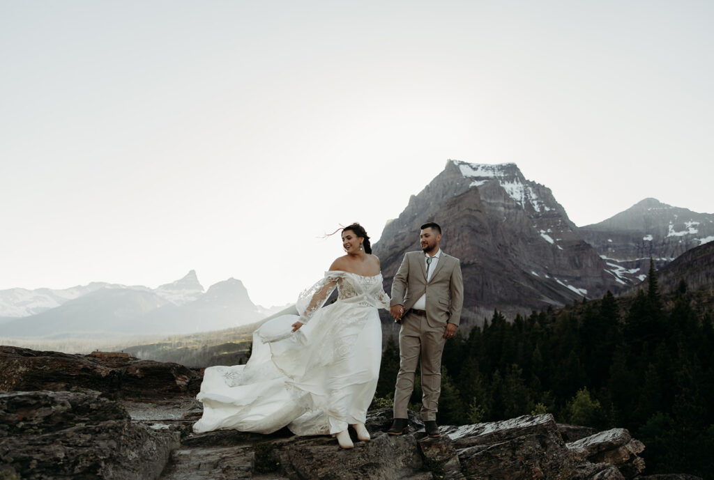 Intimate elopement in Glacier National Park
