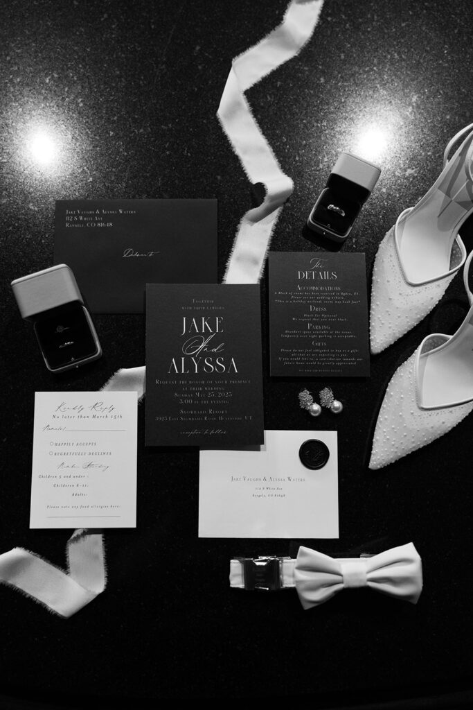 Romantic wedding day captured at a luxury mountain venue with a refined western vibe.
