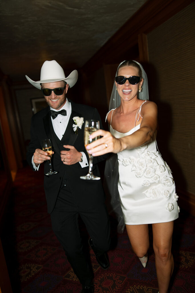 Romantic wedding day captured at a luxury mountain venue with a refined western vibe.
