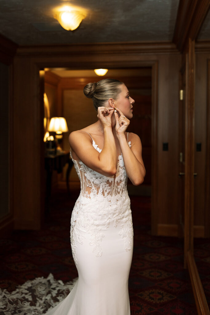 A bride getting ready for her special day