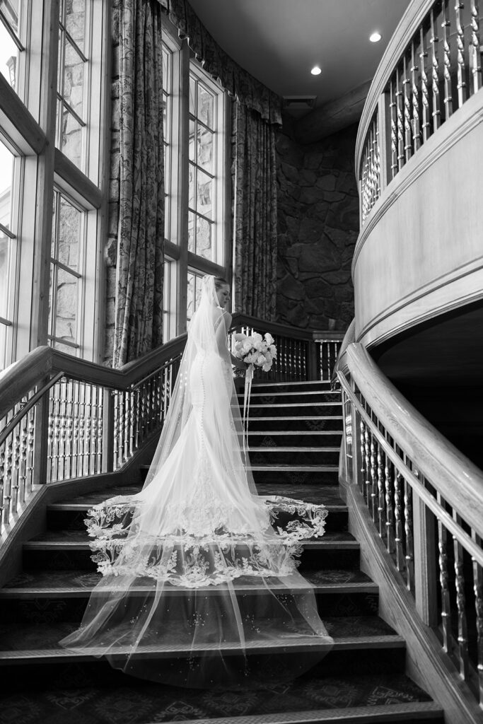 A bride getting ready for her luxury western wedding day.