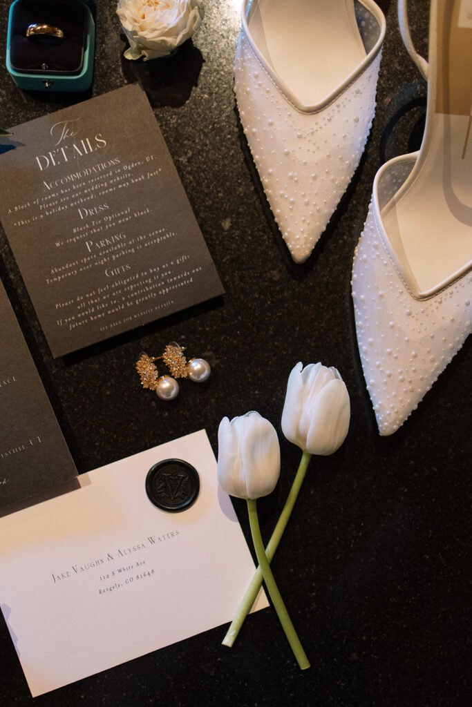 Romantic wedding day captured at a luxury mountain venue with a refined western vibe.
