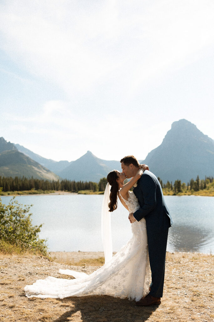 Wedding portraits taken in Glacier National Park
