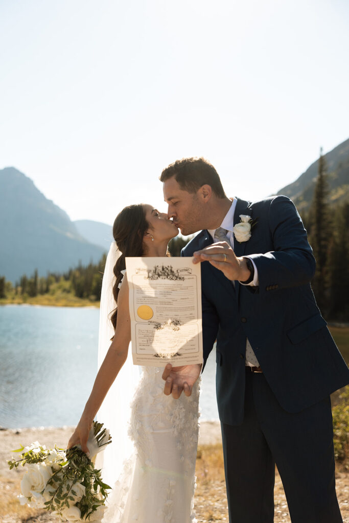 Wedding portraits taken in Glacier National Park
