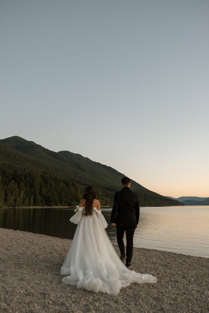 Scenic mountain backdrop for a Montana elopement ceremony
