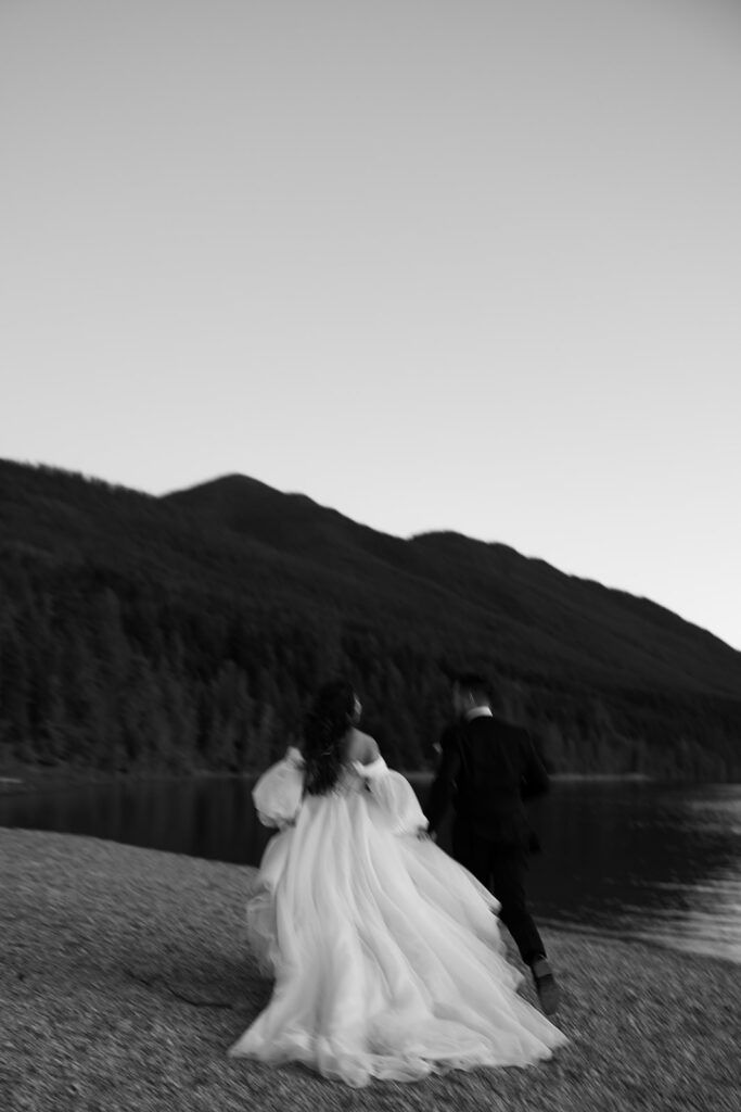 Scenic mountain backdrop for a Montana elopement ceremony
