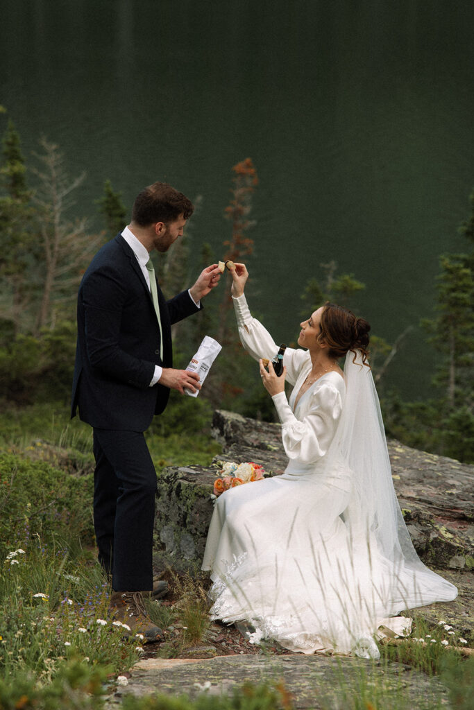 Adventure wedding at Many Glacier GNP