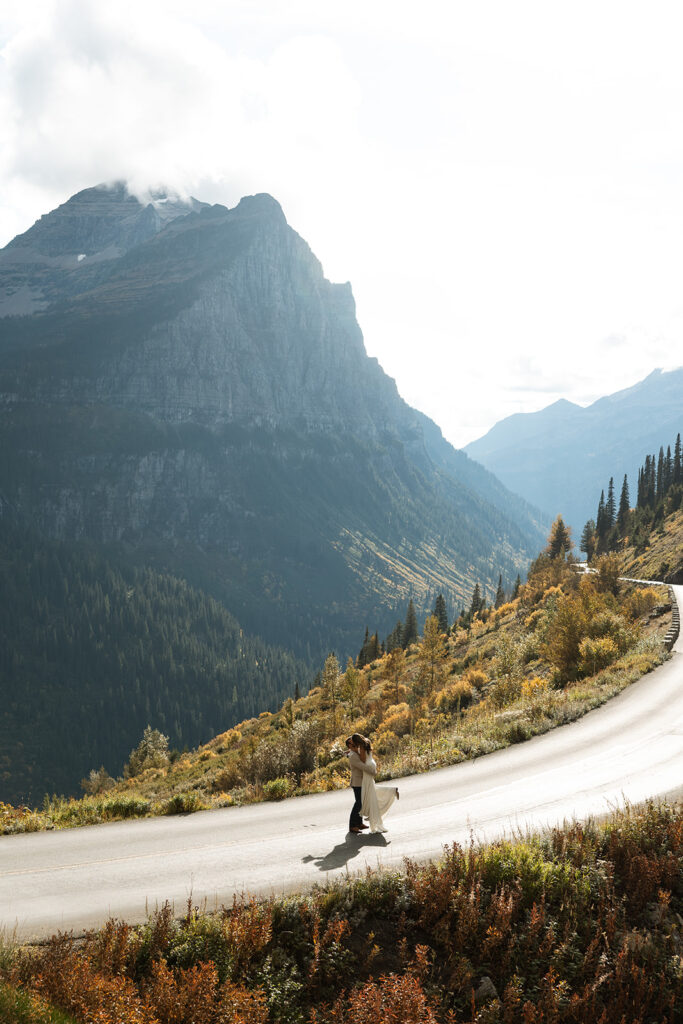 Couple during their adventurous wedding day
