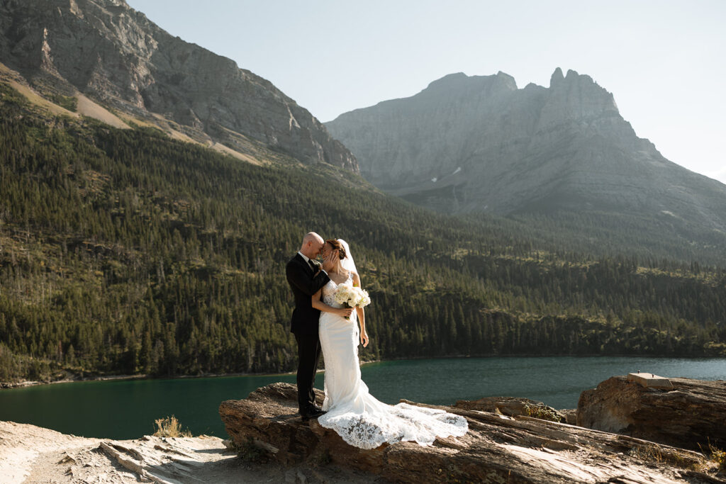 Detail shot from a Glacier National Park elopement showing layers and hiking boots, photographed by a Montana photographer in natural light.
